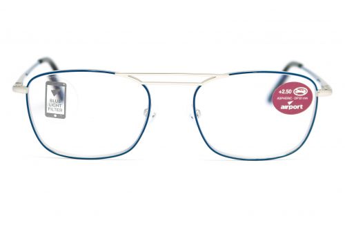 Airport Ready Reader-1565 2137 Blue with Blue Light Filter