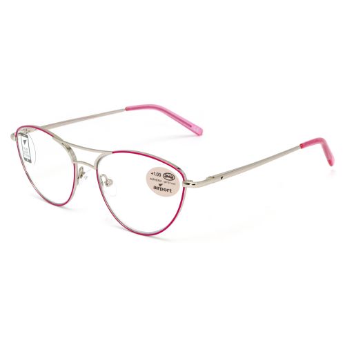 Airport Ready Reader-1865 2122 Fuchsia/Silver with Blue Light Filter