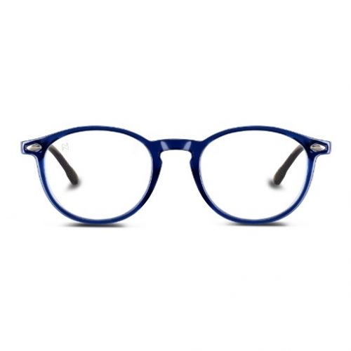 Cruz Blue Light Navy Round Eyeglass