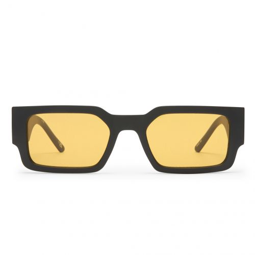 Contemplation  Matte Black Rectangle Sunglass - Size 54