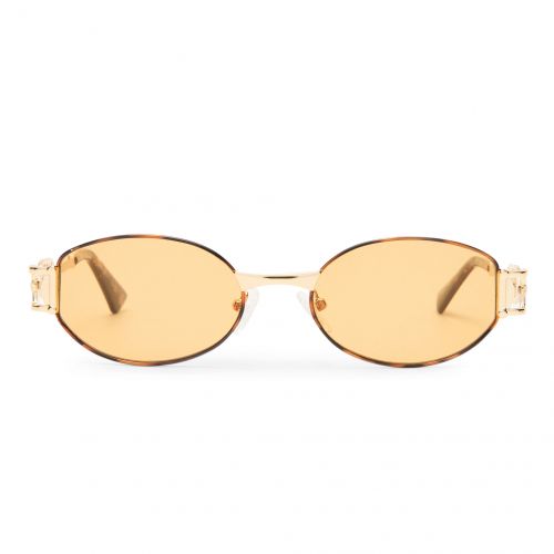 The Forbidden Bright Gold Oval Sunglass  - Size 53