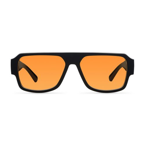 Nia Black Orange Sunglass - Size 56