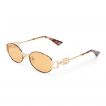 The Forbidden Bright Gold Oval Sunglass  - Size 53