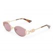 The Forbidden Bright Gold Oval Sunglass  - Size 53