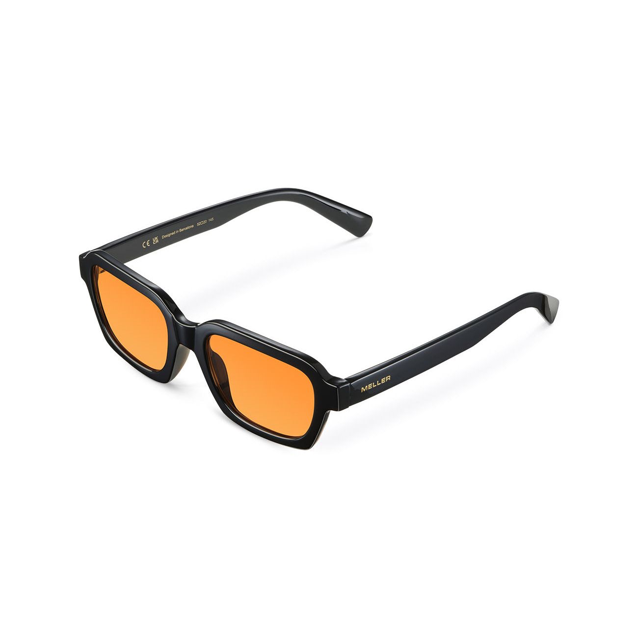 Adisa Black Orange Sunglass - Size 52