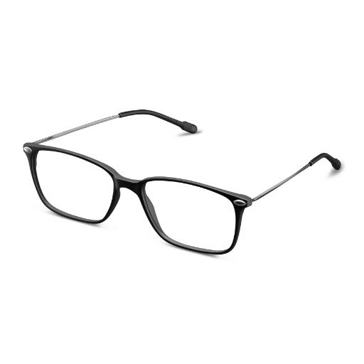 Bao Blue Light Rectangle Eyeglass  Black