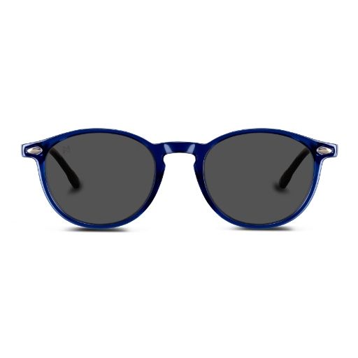 Cruzy Large Round Sunglasses Navy Blue - size  -
