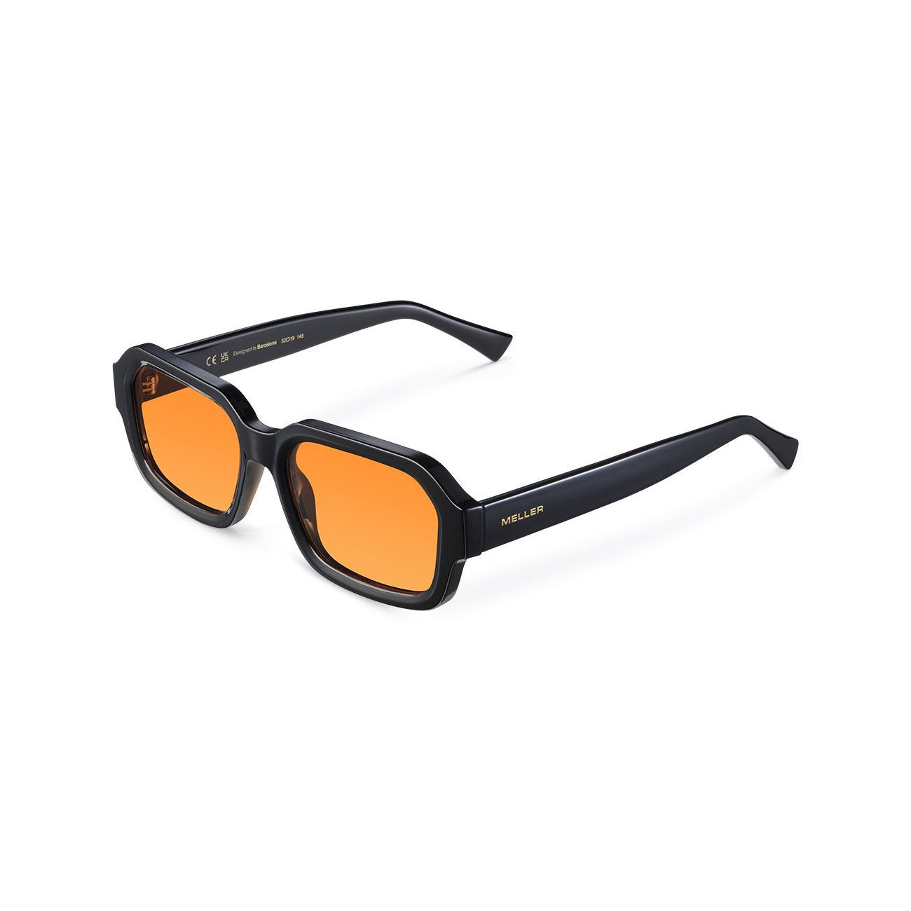 Marli Black Orange Sunglass - Size 52