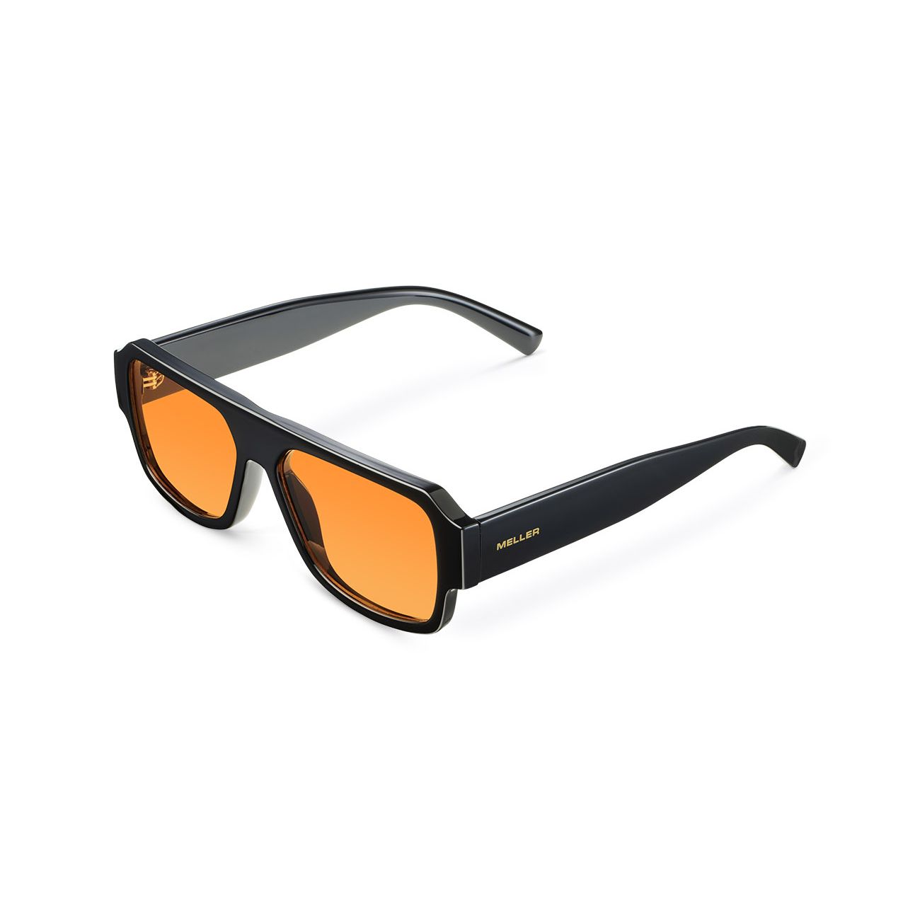 Nia Black Orange Sunglass - Size 56