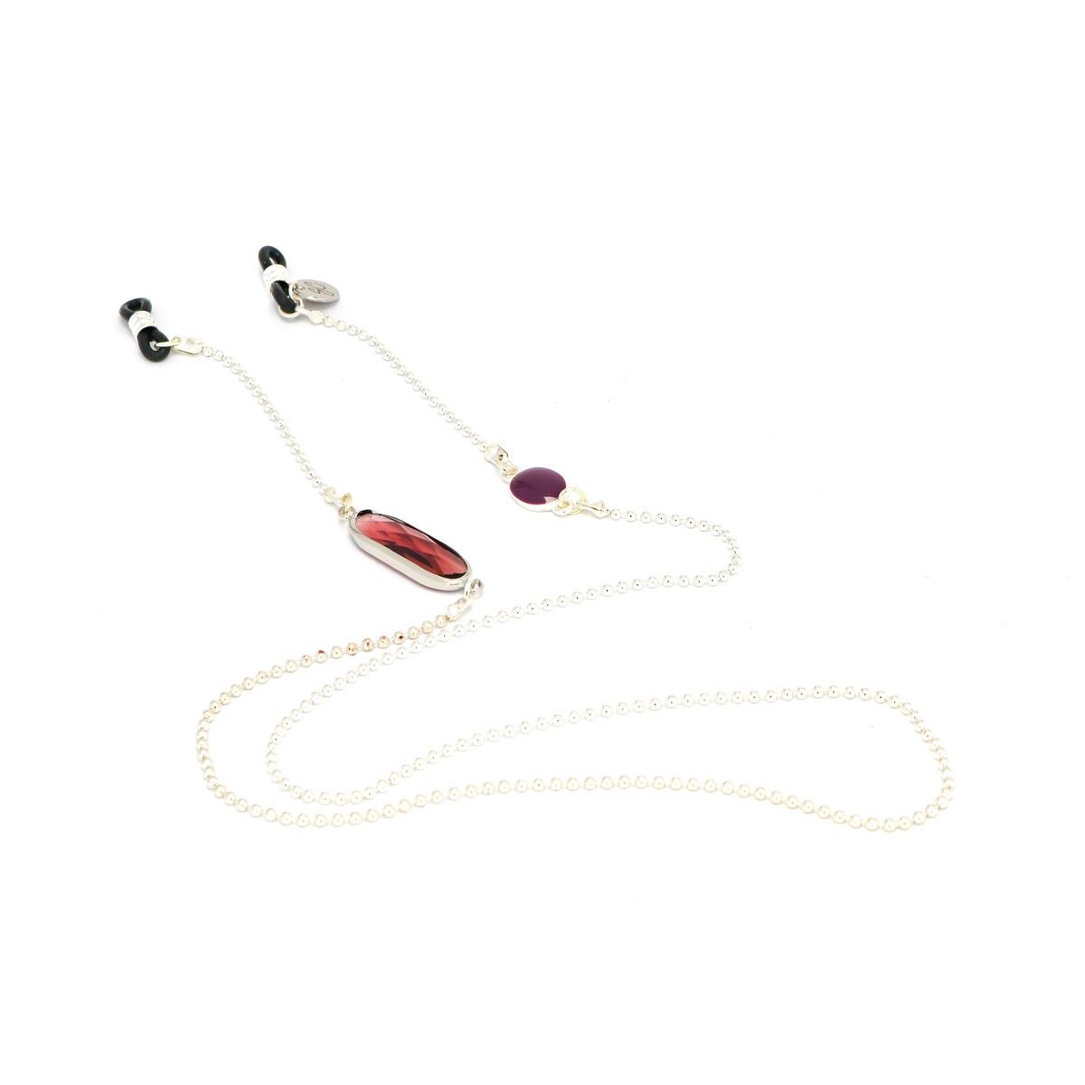 Sunny Cords Silver Sunglass Chain - Crystal C Silver